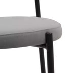 LeisureMod Euston Sgabello da bar moderno in vimini con telaio in acciaio nero, per interni, cucina, bancone, sala da pranzo, colazione, posti a sedere per bar, sedia contemporanea