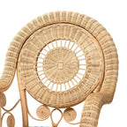 bali & pari Sedia a Braccioli Moderna Bohemien in Rattan Naturale Putri