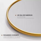 Dovelina Specchio ad Arco con Cornice in Metallo, Specchio Girevole da Bagno con Base da Appoggio