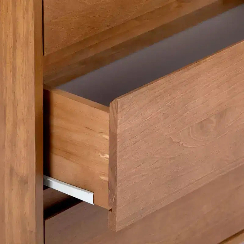 Comodino a 3 cassetti in legno massiccio scandinavo Max & Lily