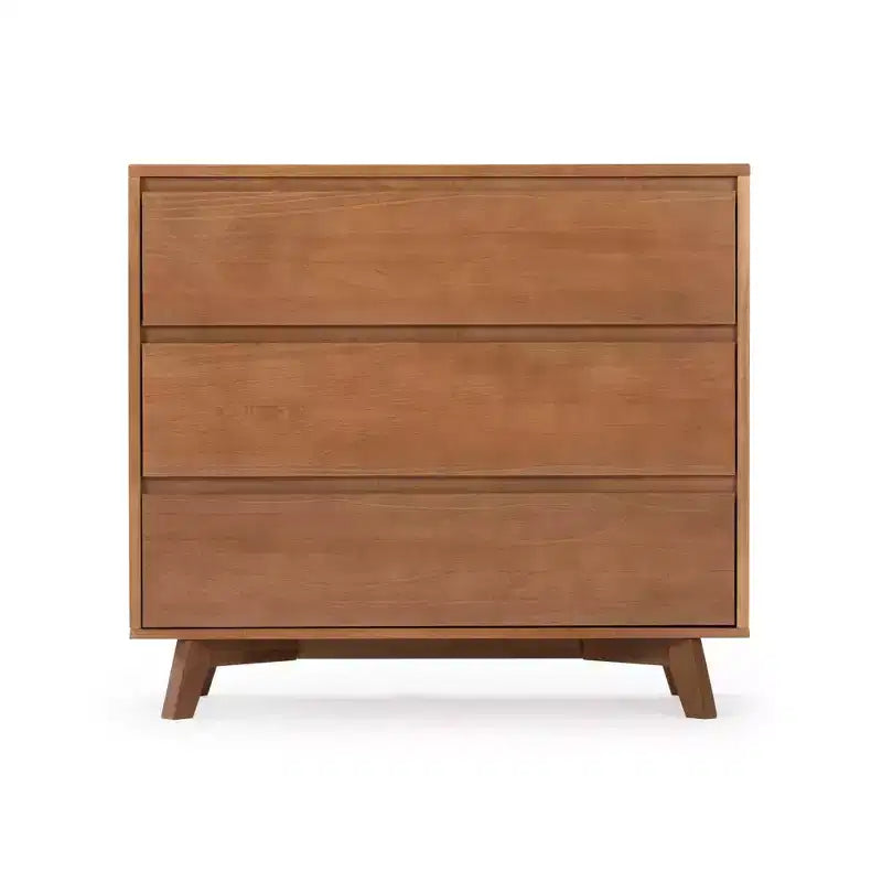 Comodino a 3 cassetti in legno massiccio scandinavo Max & Lily