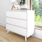 Comodino a 3 cassetti in legno massiccio scandinavo Max & Lily