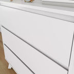 Comodino a 3 cassetti in legno massiccio scandinavo Max & Lily