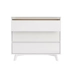 Comodino a 3 cassetti in legno massiccio scandinavo Max & Lily