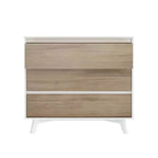 Comodino a 3 cassetti in legno massiccio scandinavo Max & Lily