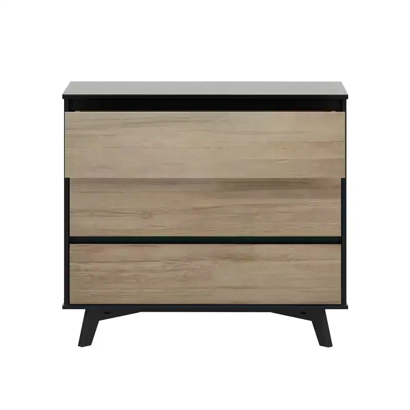 Comodino a 3 cassetti in legno massiccio scandinavo Max & Lily