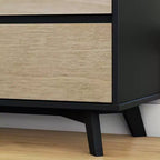 Comodino a 3 cassetti in legno massiccio scandinavo Max & Lily