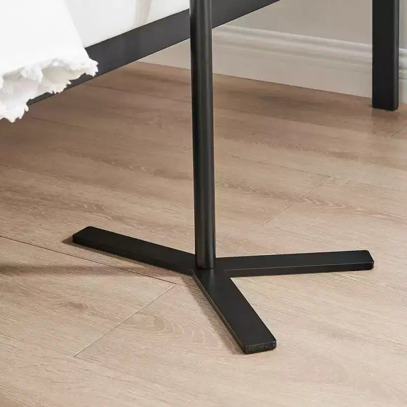 Danya B. 24.25x17.7 Carter Tavolino Laterale Ovale a Goccia Moderno per Divano con Gamba a Piedistallo