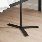 Danya B. 24.25x17.7 Carter Tavolino Laterale Ovale a Goccia Moderno per Divano con Gamba a Piedistallo