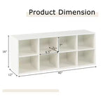Costway Scarpiera con 8 Scomparti, Capacità di Carico 227 kg, Scarpiera da Ingresso Grigio/Bianco/Nero