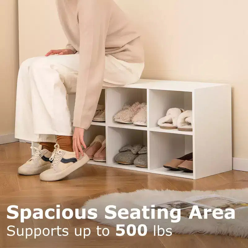 Costway Scarpiera con 8 Scomparti, Capacità di Carico 227 kg, Scarpiera da Ingresso Grigio/Bianco/Nero