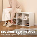 Costway Scarpiera con 8 Scomparti, Capacità di Carico 227 kg, Scarpiera da Ingresso Grigio/Bianco/Nero