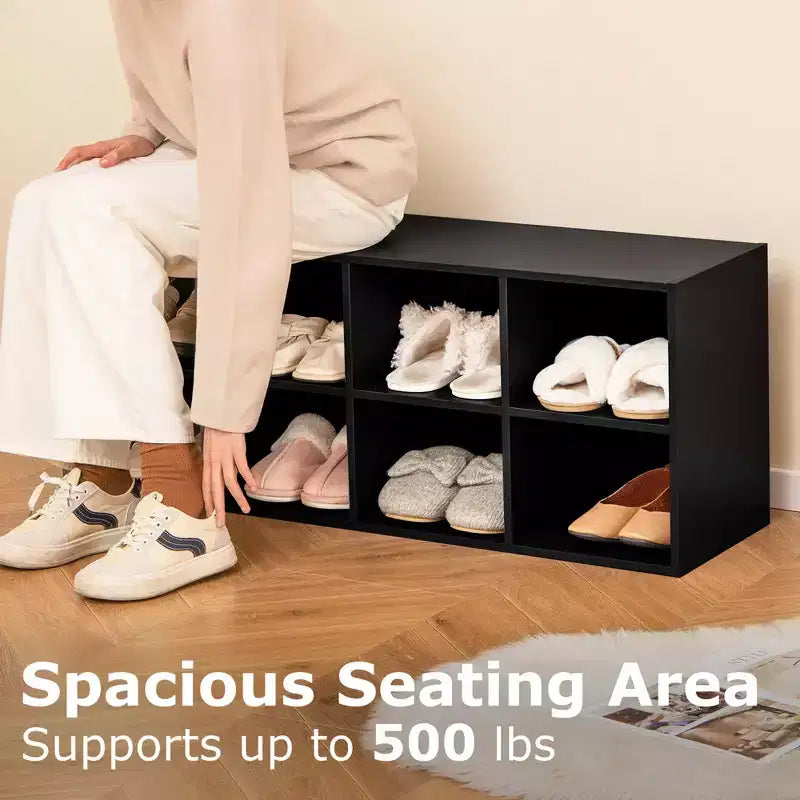 Costway Scarpiera con 8 Scomparti, Capacità di Carico 227 kg, Scarpiera da Ingresso Grigio/Bianco/Nero