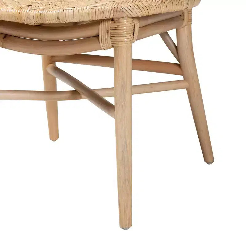 bali & pari Sedia da pranzo in rattan marrone naturale stile bohémien moderno Osaka