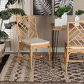 bali & pari Rio Modern Bohemian Natural Brown Rattan Dining Chair