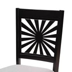 Set da pranzo moderno Baxton Studio Olympia in tessuto e legno