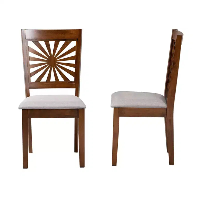 Set di sedie da pranzo moderne Olympia Baxton Studio in tessuto e legno