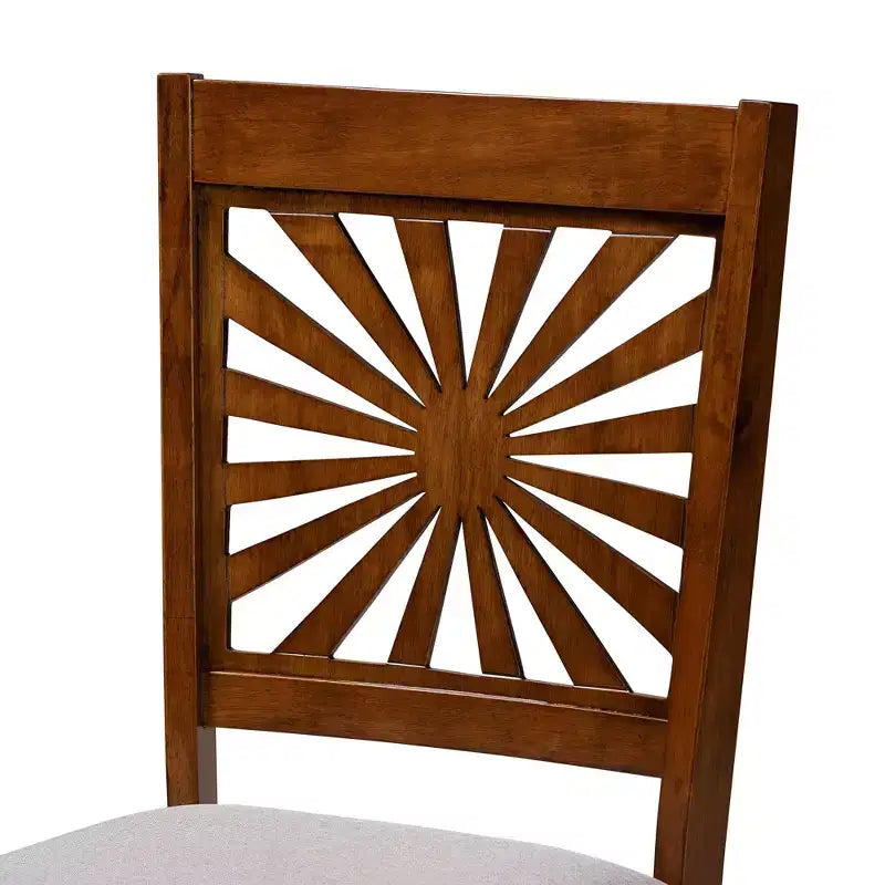 Set di sedie da pranzo moderne Olympia Baxton Studio in tessuto e legno