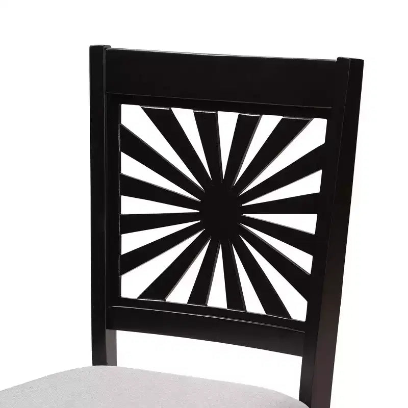 Set di sedie da pranzo moderne Olympia Baxton Studio in tessuto e legno
