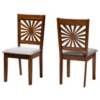Set di sedie da pranzo moderne Olympia Baxton Studio in tessuto e legno