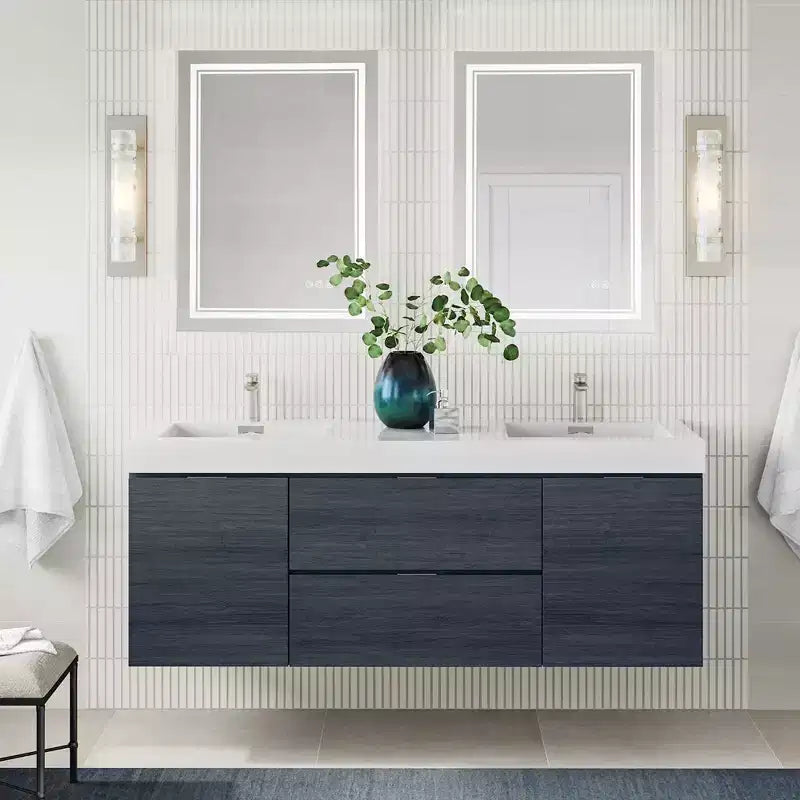 Specchio da bagno a LED C Cattleya rettangolare senza cornice, anti-appannamento, che cambia colore, dimmerabile