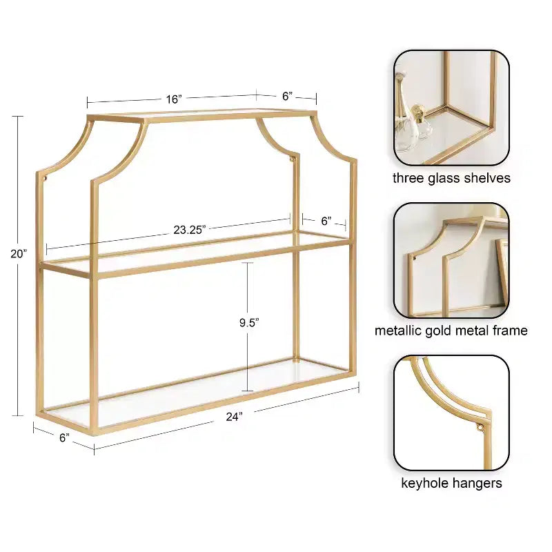 Mensole da Parete Decorative Flottanti a 3 Livelli Ciel Kate & Laurel All Things Decor 21x30
