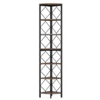 Lantine Industrial 7-Tier Corner Bookshelf, 78.7 Extra Tall Slim Bookcase, Wood Corner Shelf Stand Storage Rack for Home Office