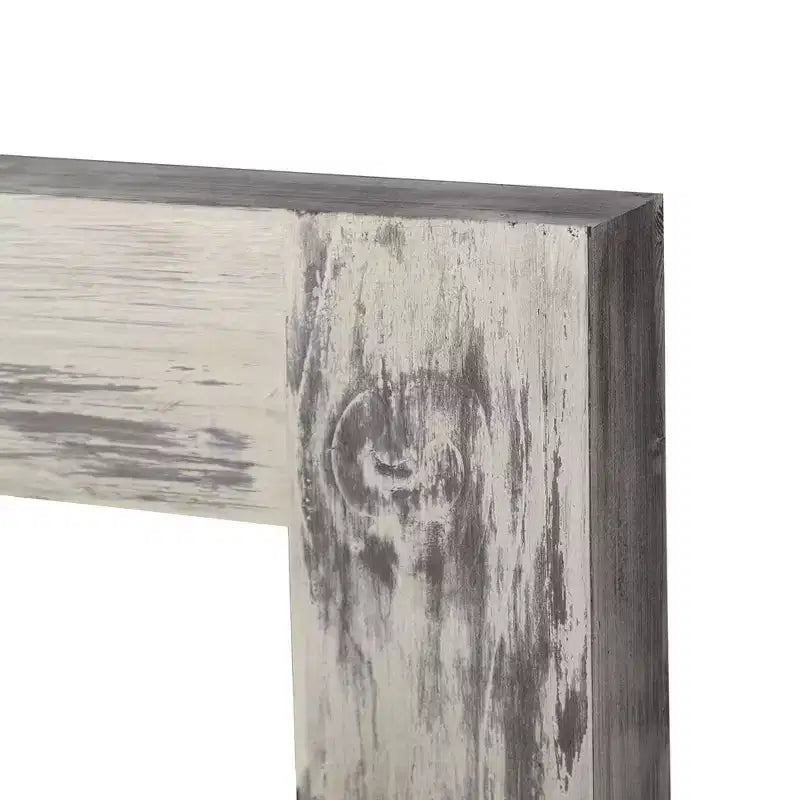Specchio Dovelina Vintage a tutta lunghezza temperato con cornice in legno massello intagliato e ganci posteriori
