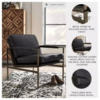 Signature Design by Ashley Puckman - Poltrona accent moderna, nera
