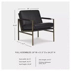 Signature Design by Ashley Puckman - Poltrona accent moderna, nera