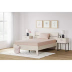 Signature Design by Ashley iKidz Materasso in Memory Foam Rigido da 7 Pollici con Rivestimento in Maglia Elasticizzata e Cuscino Incluso, Corallo