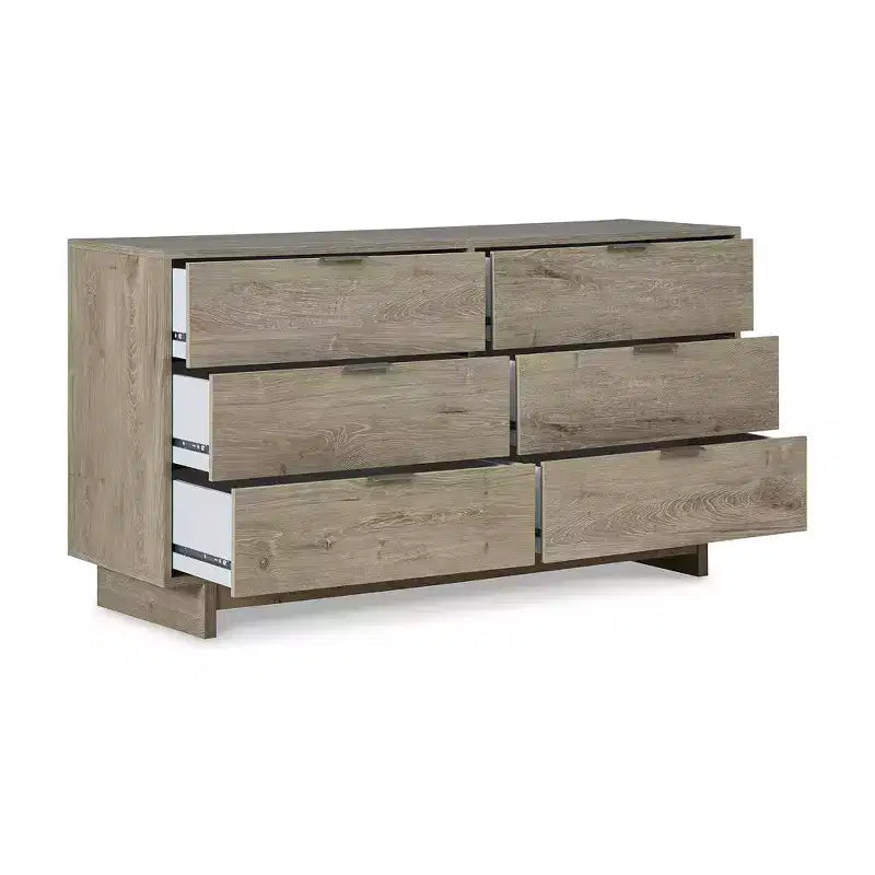 Cassettiera contemporanea a 6 cassetti Oliah di Signature Design by Ashley, naturale