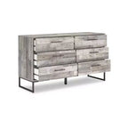 Cassettiera Signature Design by Ashley Casual Neilsville con 6 cassetti, finitura Whitewash
