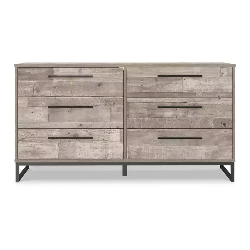 Cassettiera Signature Design by Ashley Casual Neilsville con 6 cassetti, finitura Whitewash