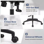 Sedia da ufficio in rete Costway Sedia direzionale con schienale inclinabile da 90-120° Supporto lombare