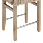 Sgabello da bar Nathan James Harvey in rattan spazzolato con tessuto in alghe marine