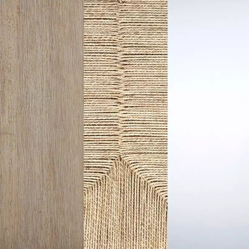 Sgabello da bar Nathan James Harvey in rattan spazzolato con tessuto in alghe marine