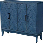 Mobile buffet da 150 cm con 4 ante, Credenza grande con ripiani regolabili, Tavolo console in legno, Mobile TV per ingresso e corridoio