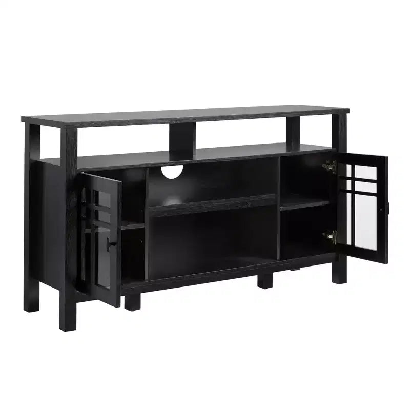 Credenza a 2 ante con finestre Saracina Home da 58 pollici