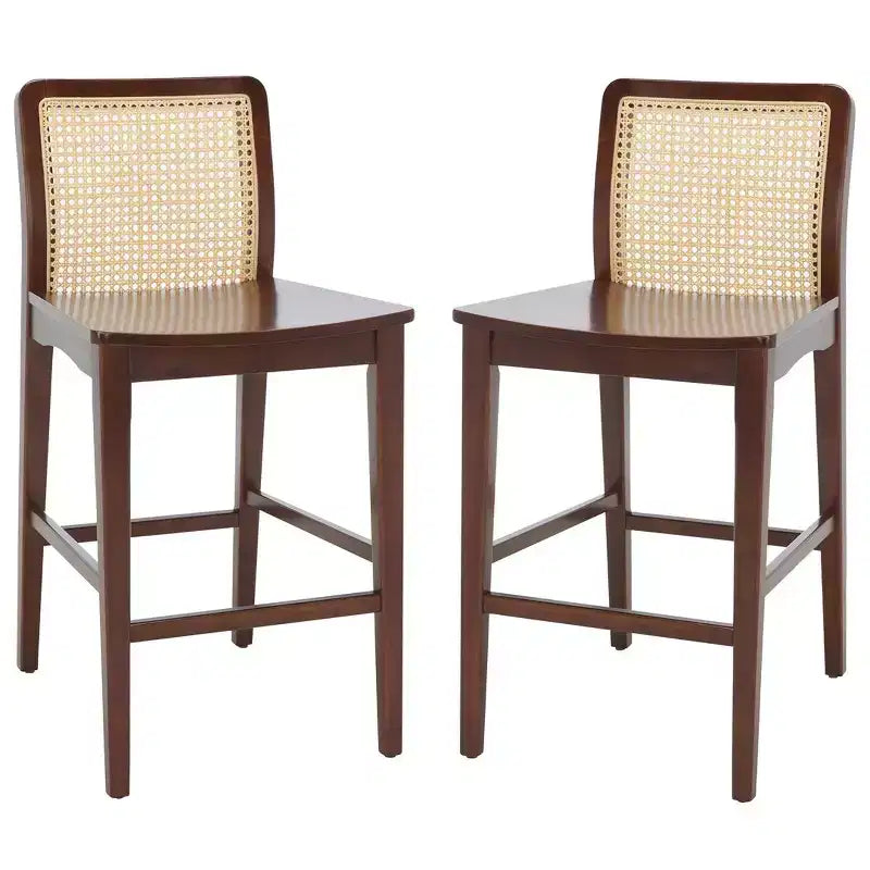 Sgabello da bancone in rattan Benicio (set da 2) - BST1506 - Safavieh