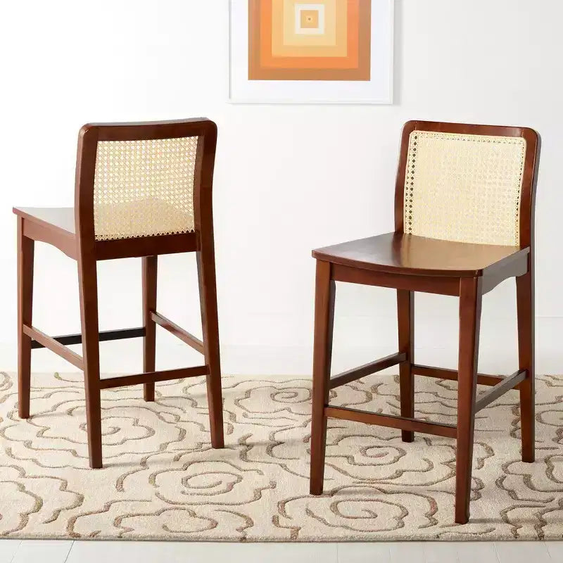 Sgabello da bancone in rattan Benicio (set da 2) - BST1506 - Safavieh