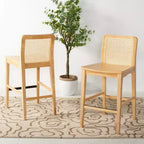 Sgabello da bancone in rattan Benicio (set da 2) - BST1506 - Safavieh
