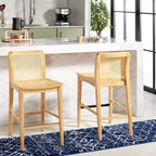 Sgabello da bancone in rattan Benicio (set da 2) - BST1506 - Safavieh