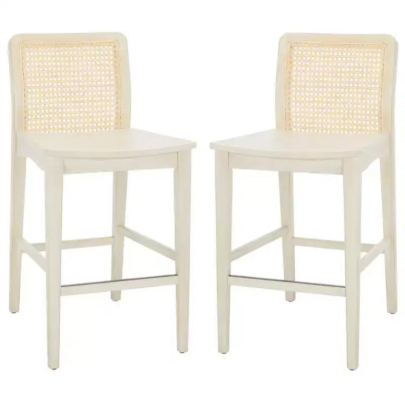 Sgabello da bancone in rattan Benicio (set da 2) - BST1506 - Safavieh