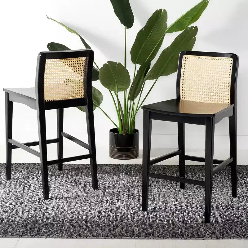 Sgabello da bancone in rattan Benicio (set da 2) - BST1506 - Safavieh