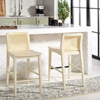 Sgabello da bancone in rattan Benicio (set da 2) - BST1506 - Safavieh