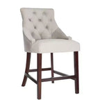 Sgabello da bancone Eleni Tufted Wing Back (set di 2) - BST6305 - Safavieh