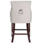 Sgabello da bancone Eleni Tufted Wing Back (set di 2) - BST6305 - Safavieh
