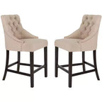 Sgabello da bancone Eleni Tufted Wing Back (set di 2) - BST6305 - Safavieh