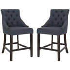 Sgabello da bancone Eleni Tufted Wing Back (set di 2) - BST6305 - Safavieh